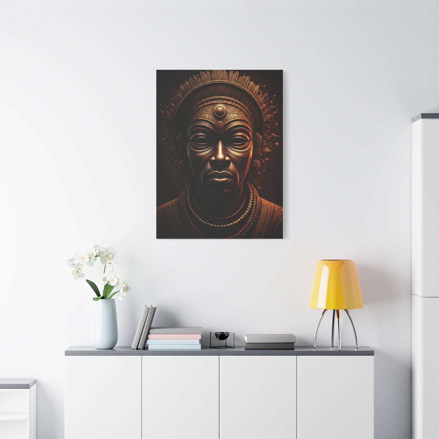 Golden Tribal Mask Legacy Wall Art & Canvas Prints