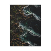 Dark Biophilic Coastal Wave Composition Wall Art & Canvas Print