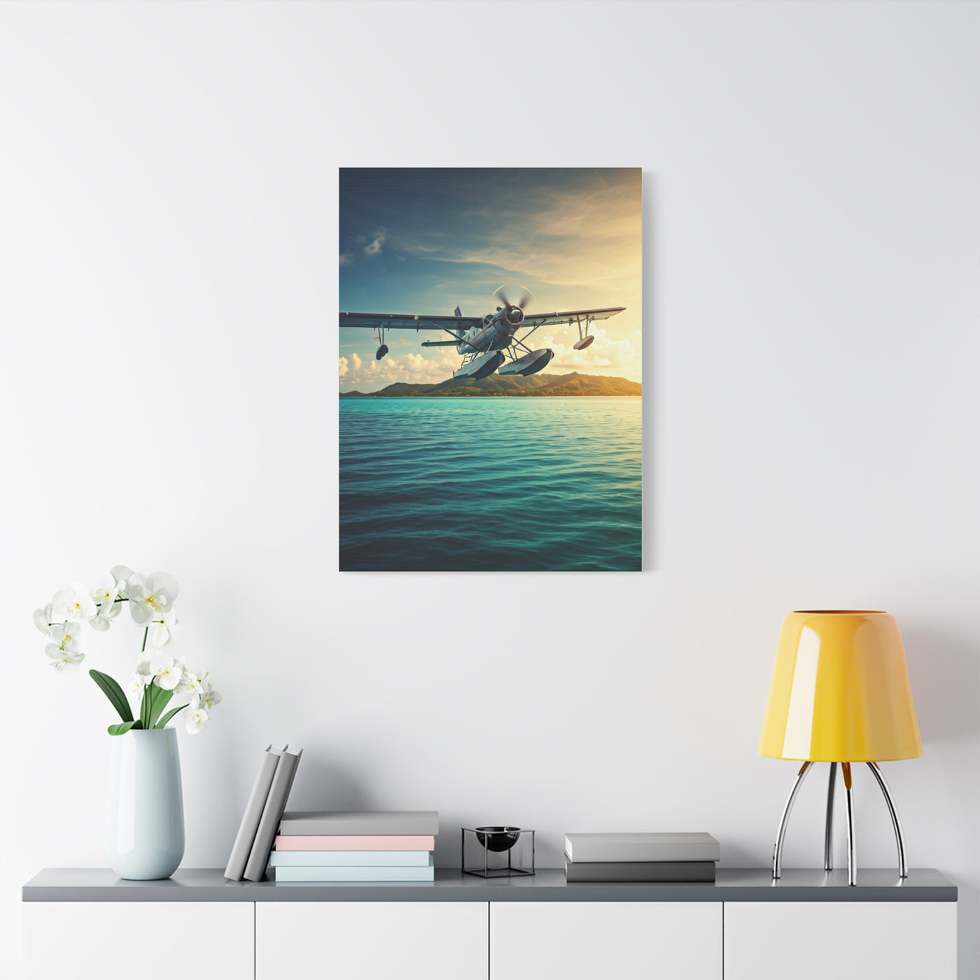 Seaplane Over Tropical Waters Wall Art & Canvas Prints