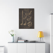 Antique Golf Club Patent Diagram Wall Art & Canvas Print