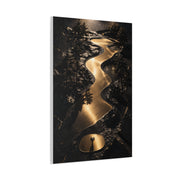 Sculptural Gold Golf Terrain Wall Art & Canvas Print