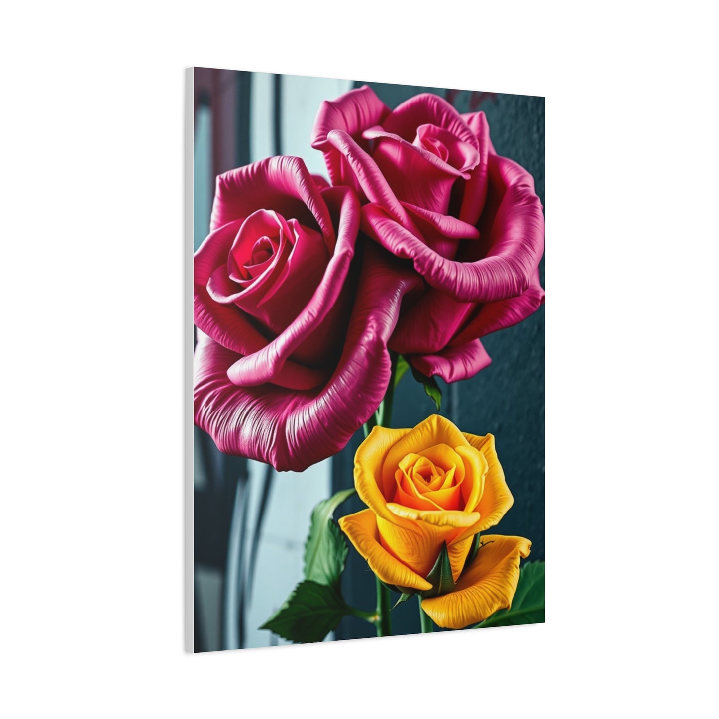 Luxe Blossom Graffiti Canvas Wall Art & Canvas Print