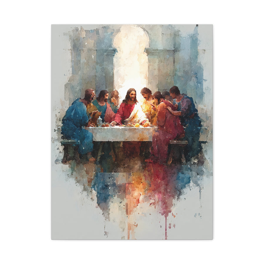 The Last Supper Watercolor Reflection Wall Art & Canvas Print