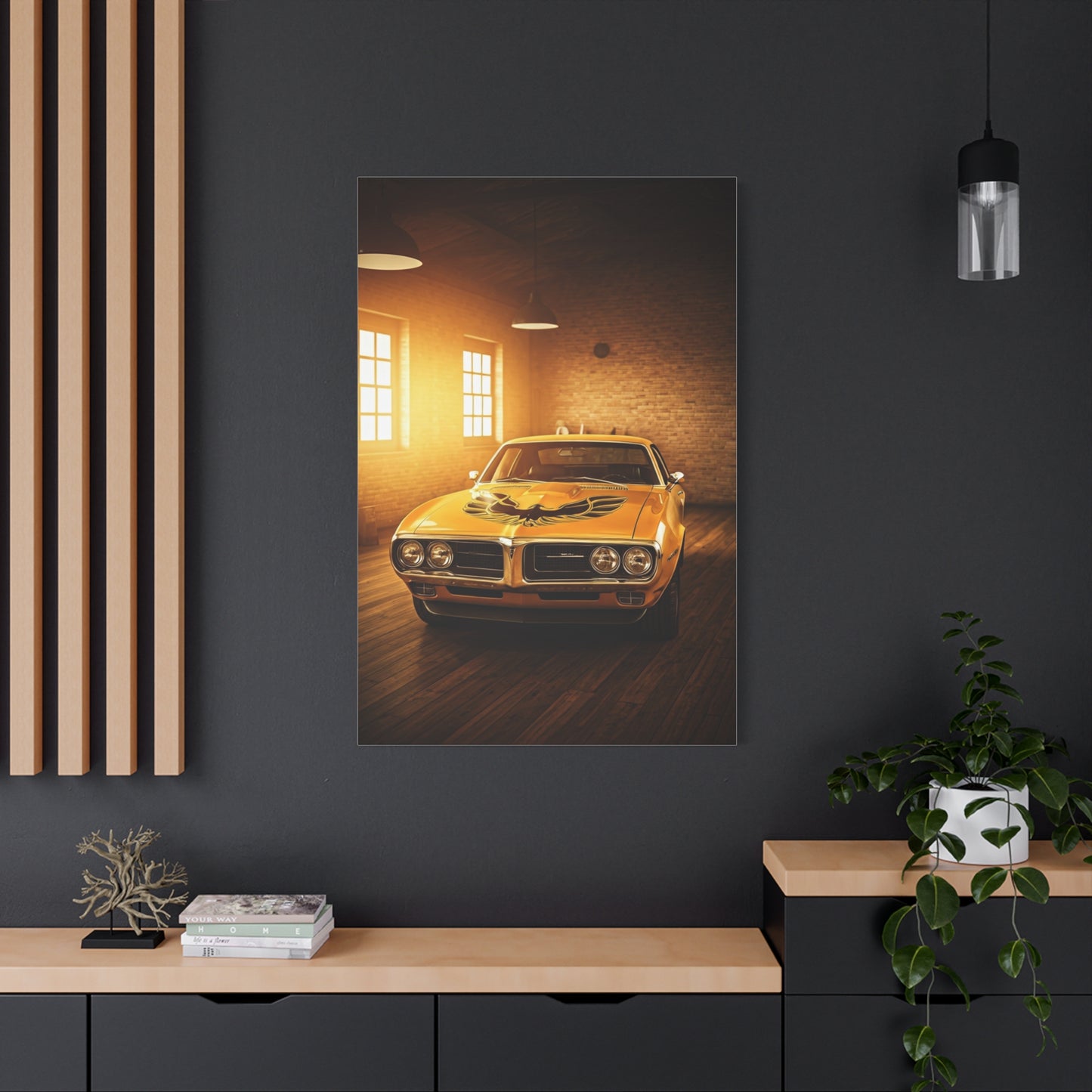 Pontiac Firebird Trans Am Hood Bird Icon Wall Art & Canvas Prints
