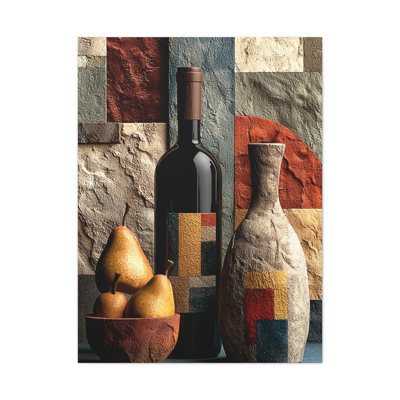 Contemporary Abstract Wine Still Life Wall Art & Canvas Print
