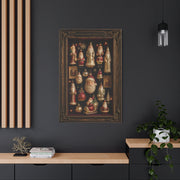 Antique Glass Santa Ornament Shadowbox Wall Art & Canvas Print