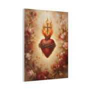 Sacred Heart Floral Devotional Wall Art & Canvas Print