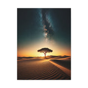 Lone Acacia Under the Cosmic Sky Wall Art & Canvas Prints