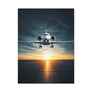 Sunset Runway Lift-Off Jet Wall Art & Canvas Prints