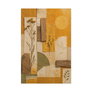 Mixed Media Botanical Collage Mustard Composition Wall Art & Canvas Print