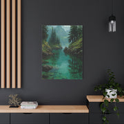 Emerald Mountain Lake Serenity Wall Art & Canvas Print