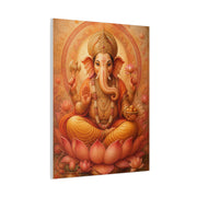 Lord Ganesha Lotus Blessing Wall Art & Canvas Print