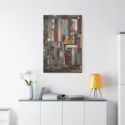 Mid-Century Modern Muted Geometric Color Block Wall Art & Canvas Print