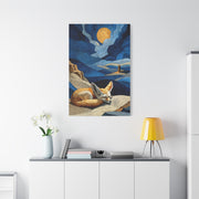 Sleeping Fox Moonlit Landscape Wall Art & Canvas Print