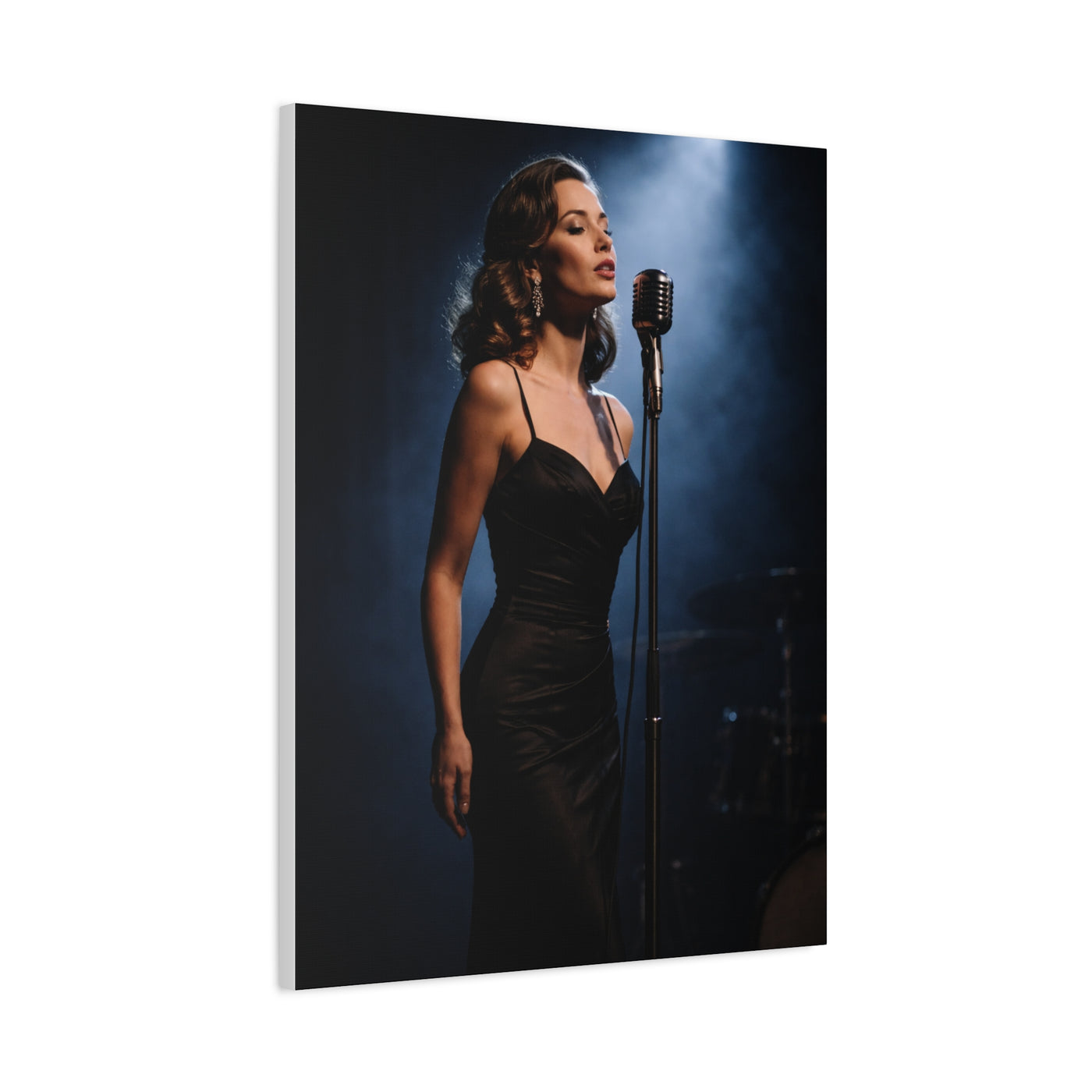 Jazz Vocalist Spotlight Elegance Wall Art & Canvas Print
