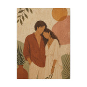 Bohemian Faceless Couple Portrait Wall Art & Canvas Print