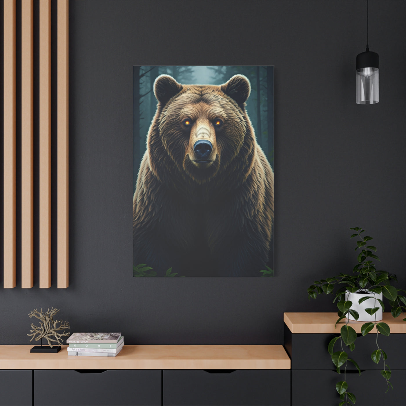 Mystic Ember-Eyed Grizzly Bear Wall Art & Canvas Prints