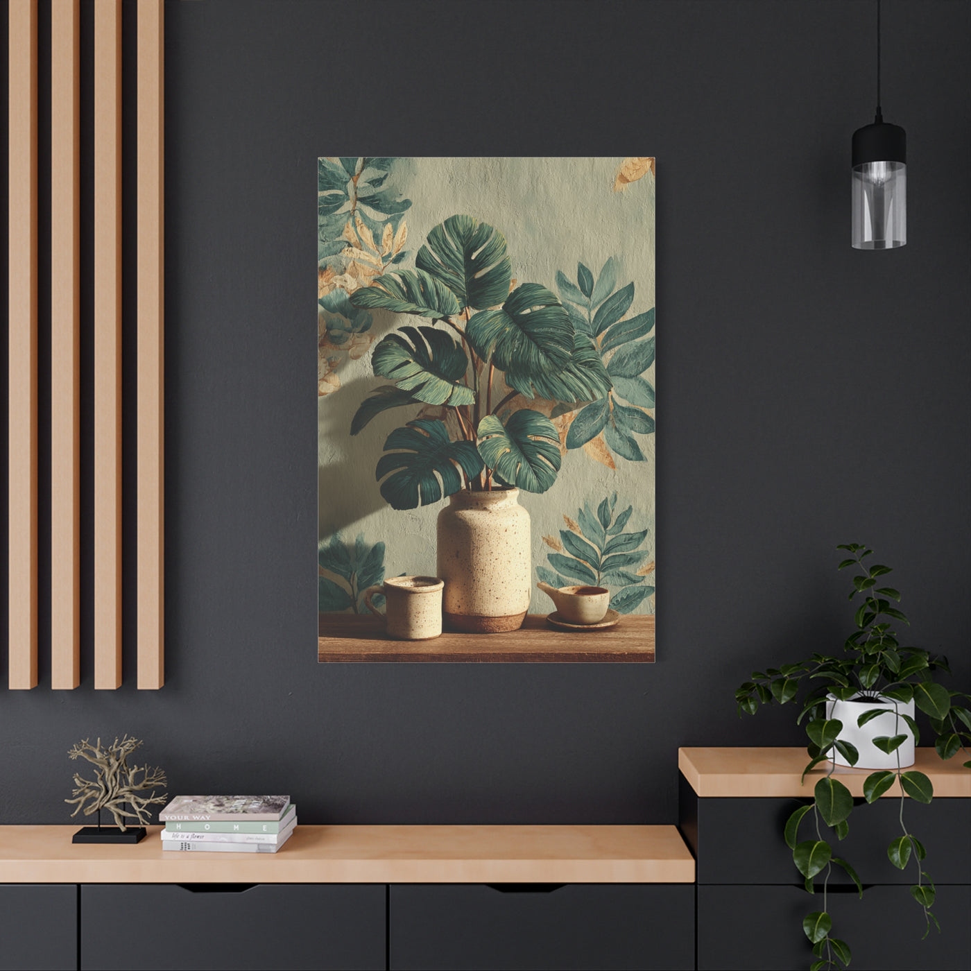 Tropical Green Botanical Still Life Wall Art & Canvas Print