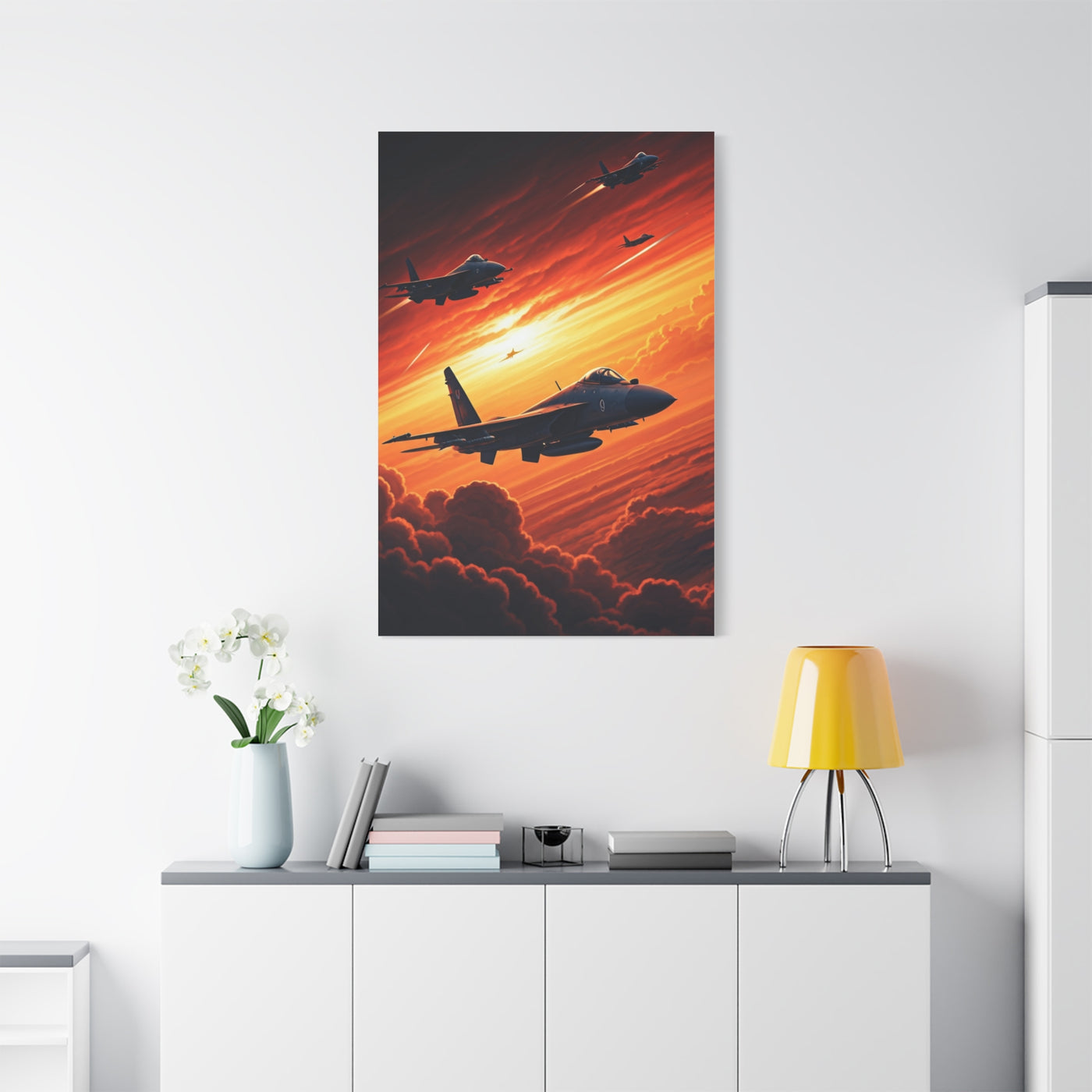 Sunset Squadron Flight Horizon Wall Art & Canvas Prints