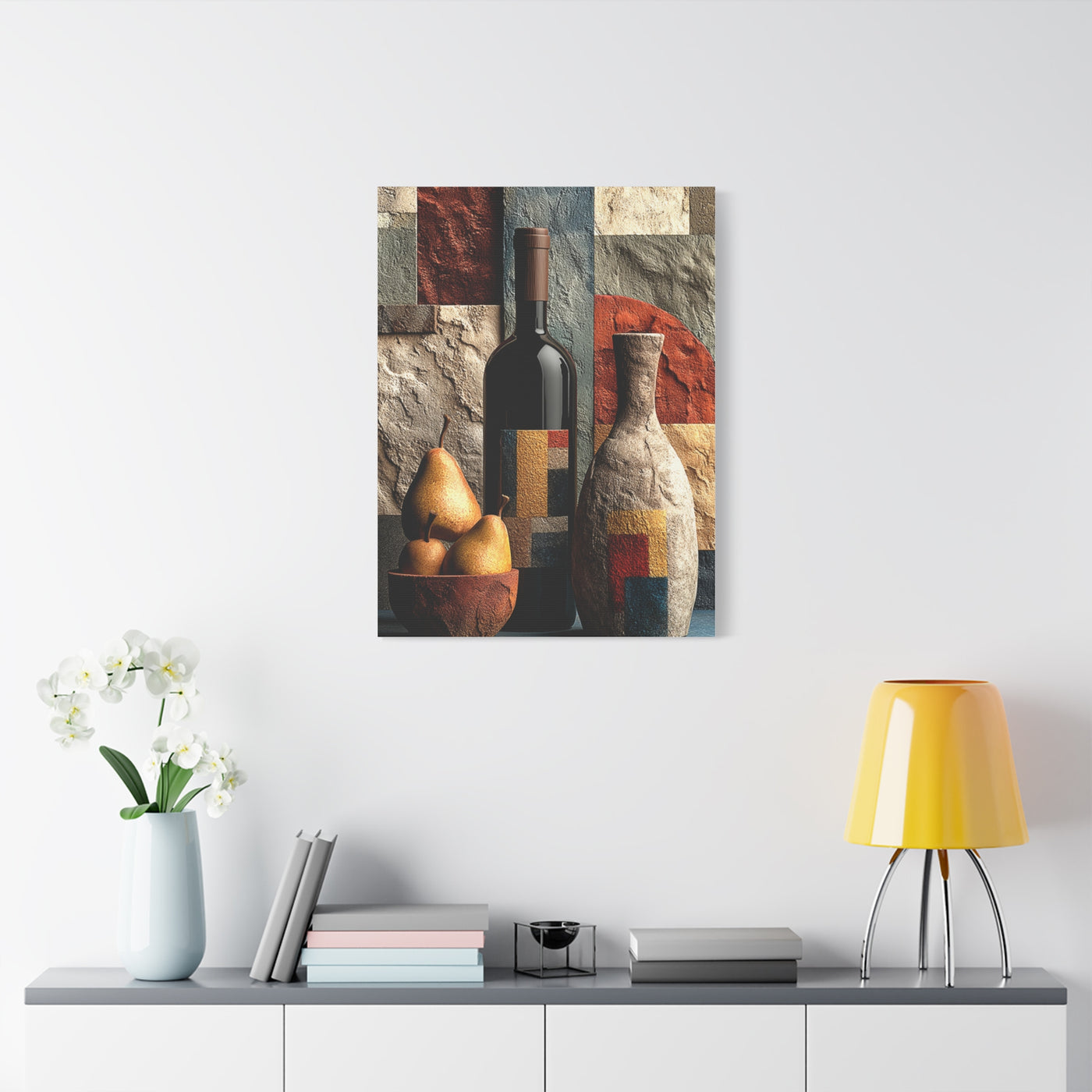 Contemporary Abstract Wine Still Life Wall Art & Canvas Print