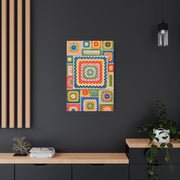 Granny-Square Concentric Abstraction Wall Art & Canvas Print