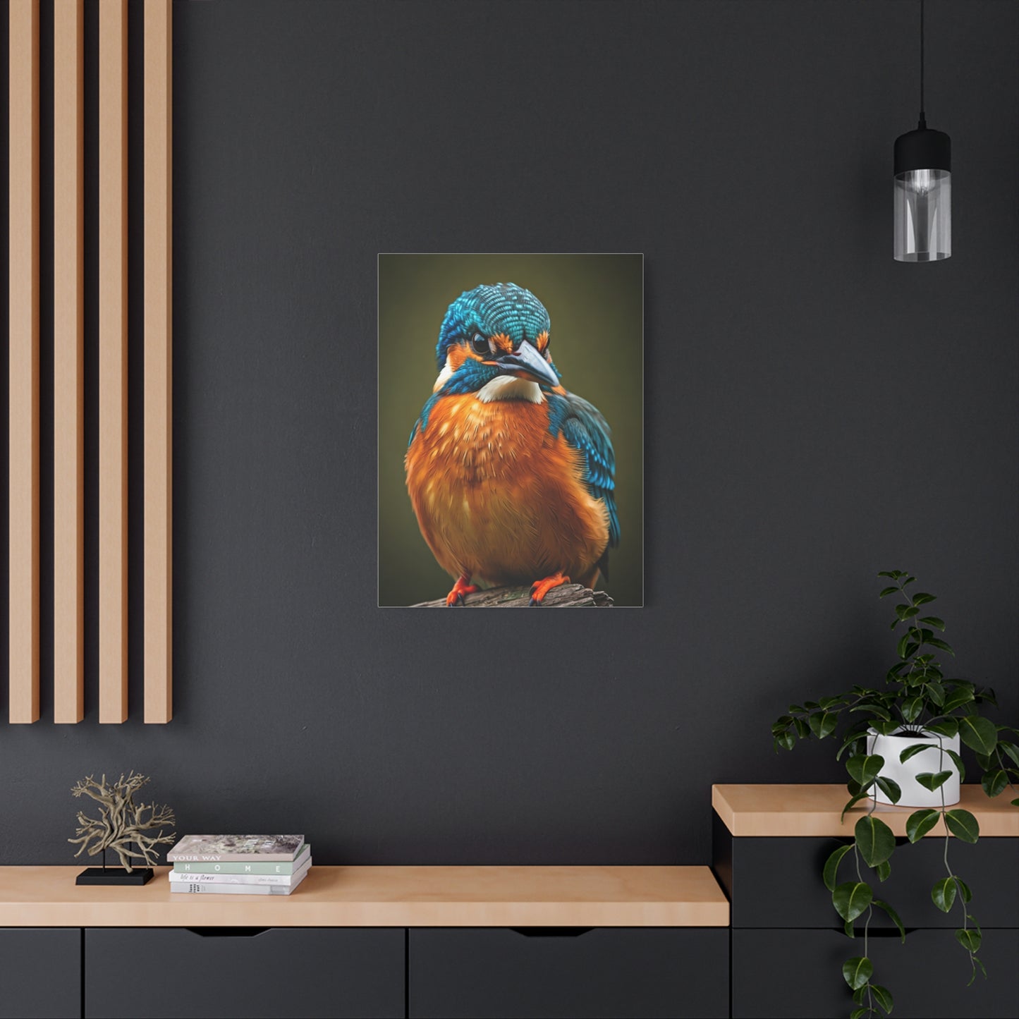 Tender Kingfisher Moment Wall Art & Canvas Prints