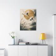 Golden Crane Serenity Wall Art & Canvas Print