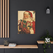 Vintage Americana Santa with Presents Wall Art & Canvas Print