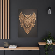 Ornate Symmetrical Owl Mandala Wall Art & Canvas Print