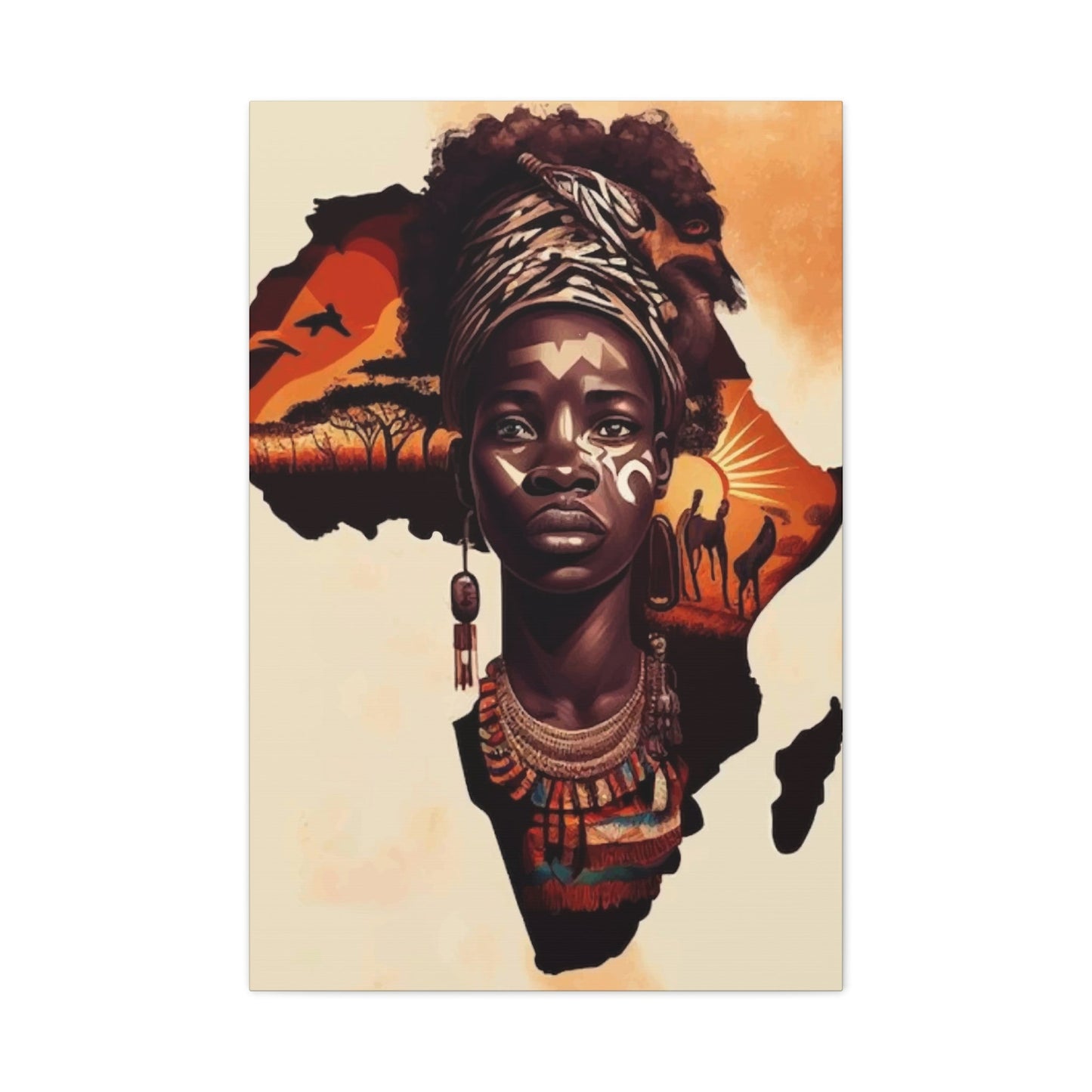 African Map Wall Art & Canvas Prints