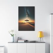 Lone Acacia Under the Cosmic Sky Wall Art & Canvas Prints