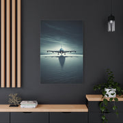 Stormy Runway Jet Arrival Wall Art & Canvas Prints