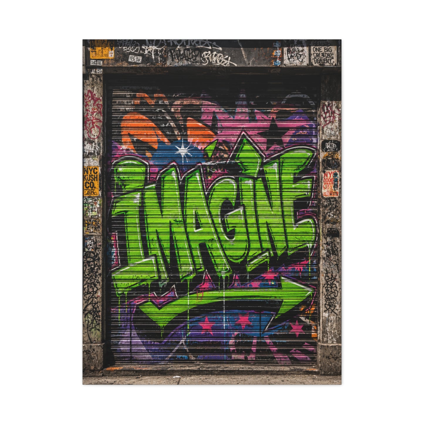 Urban Graffiti Statement Door Street Wall Art & Canvas Print