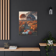 Pumpkin Patch Farm Path Wall Art & Canvas Print