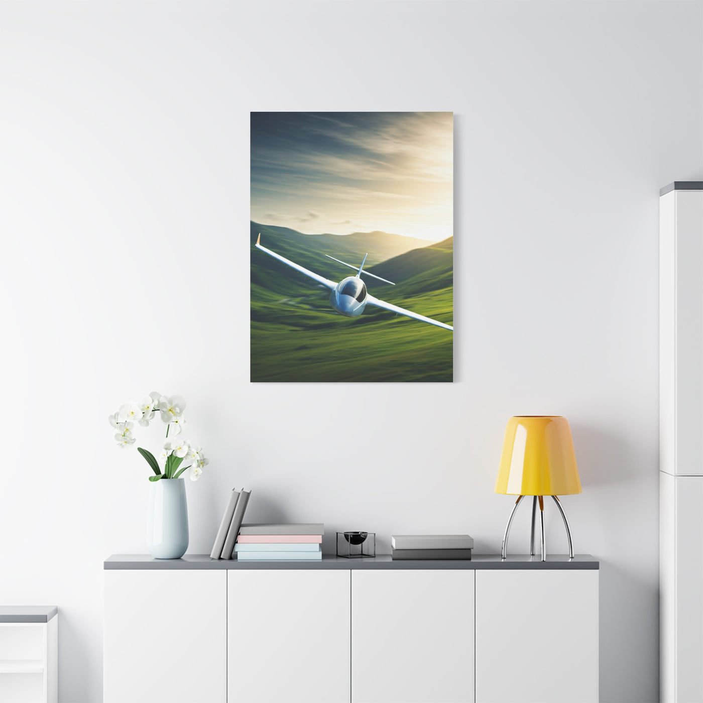 Sunset Valley Glider Flight Wall Art & Canvas Prints