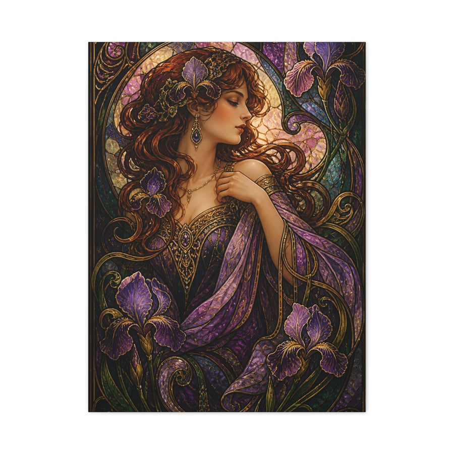 Art Nouveau Iris Muse Portrait Wall Art & Canvas Print