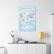 World Map Exploration for Kids Wall Art & Canvas Print