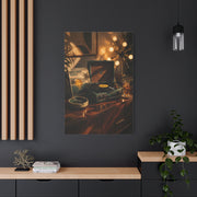 Retro Record Player Lounge Scene Wall Art & Canvas Print