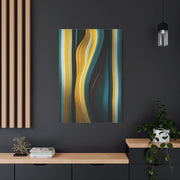 Vertical Gold Flow Abstract Wall Art & Canvas Prints