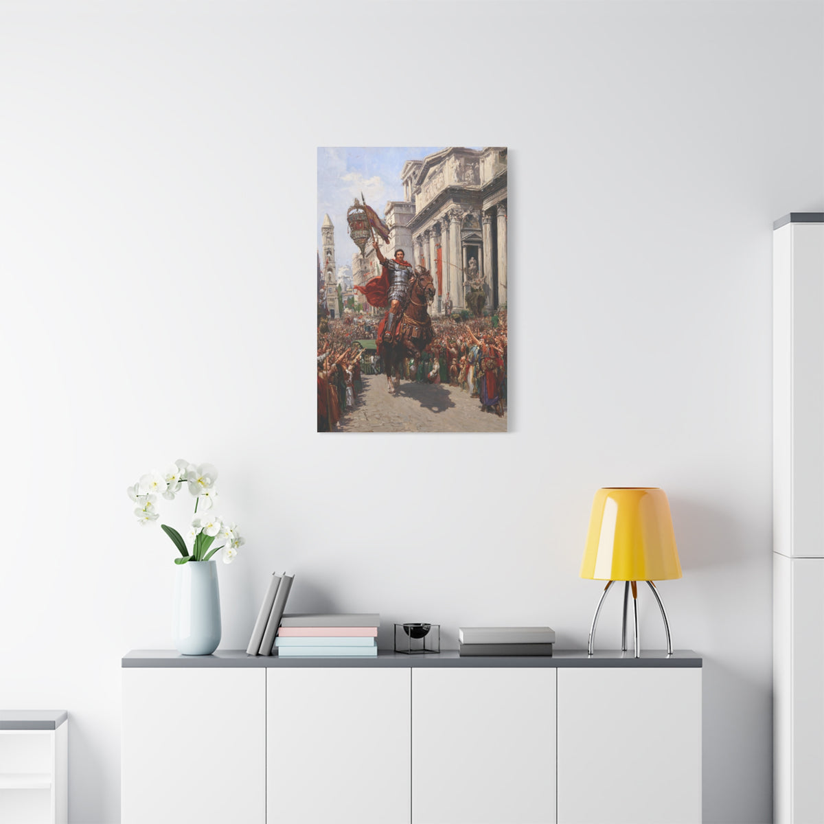 Roman Emperor Riding Through Ancient Rome Wall Art & Canvas Print