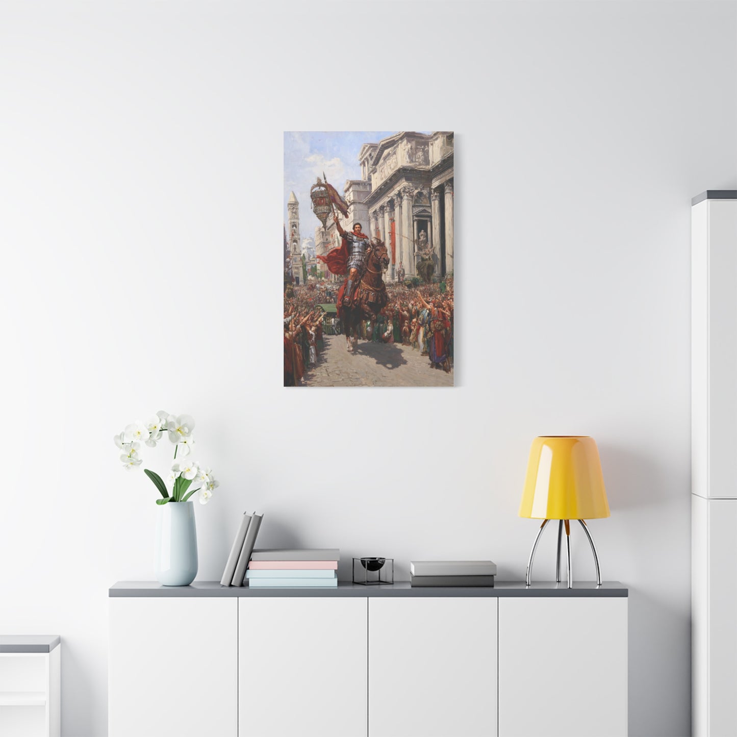 Roman Emperor Riding Through Ancient Rome Wall Art & Canvas Print
