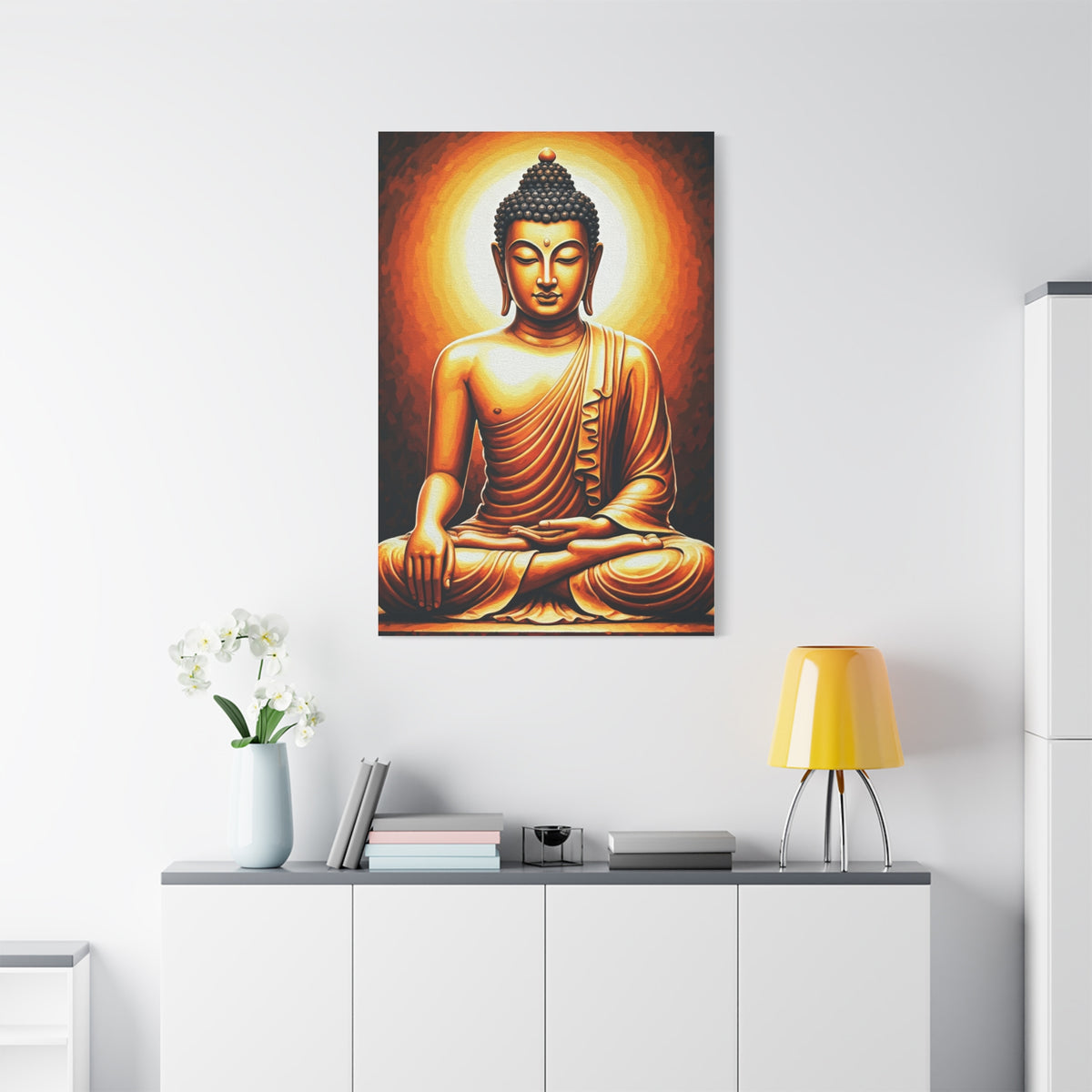 Sacred Enlightenment Buddha Figure Wall Art & Canvas Prints