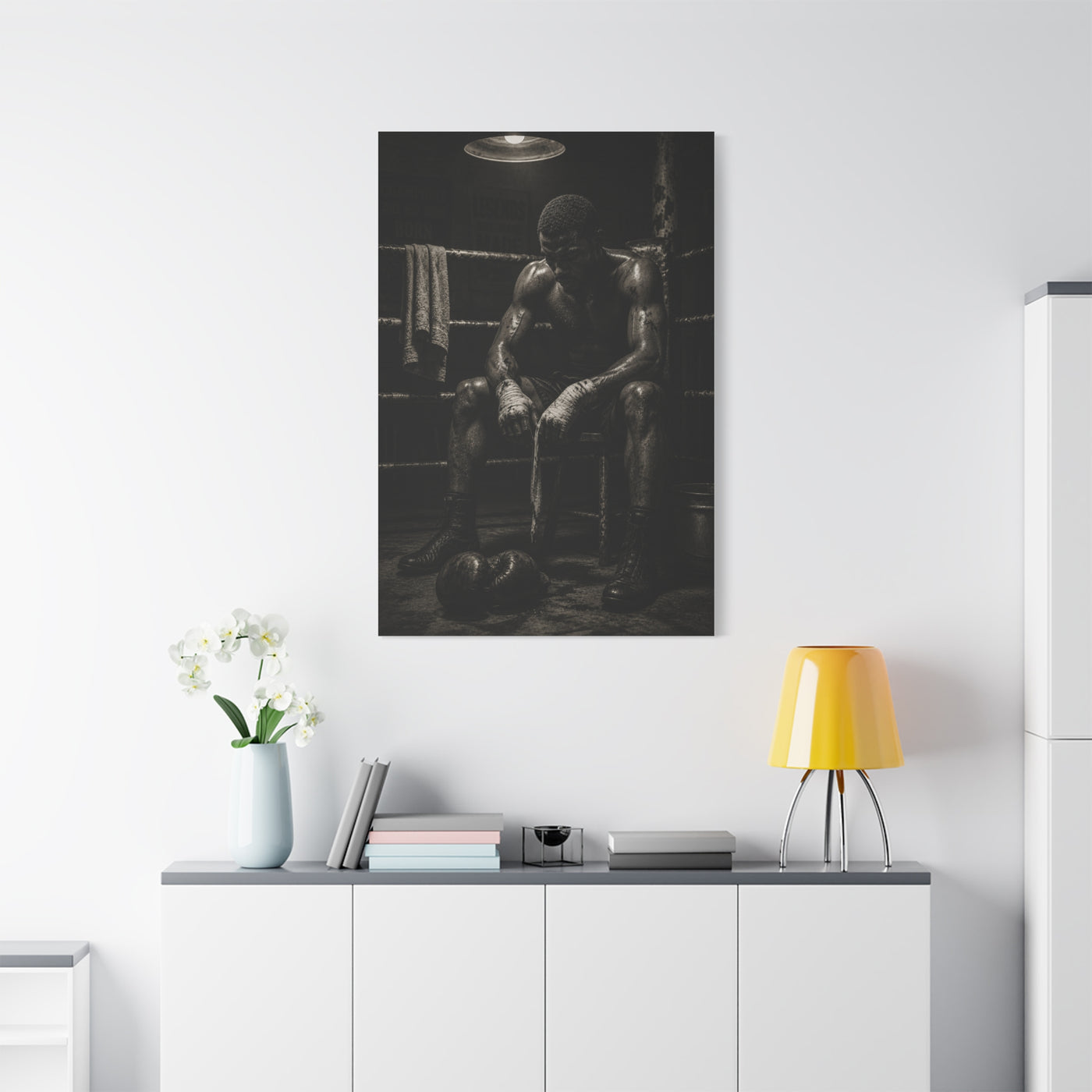 Monochrome Boxer Legacy Sports Wall Art & Canvas Print