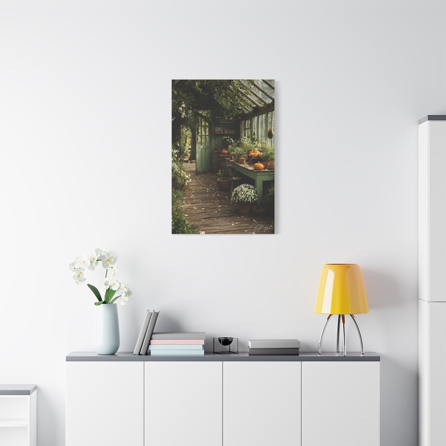 Farmhouse Greenhouse Harvest Interior Wall Art & Canvas Print