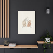 Minimal Line Art Intimate Embrace Wall Art & Canvas Print