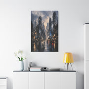 Rainy Cityscape Nights Wall Art & Canvas Print