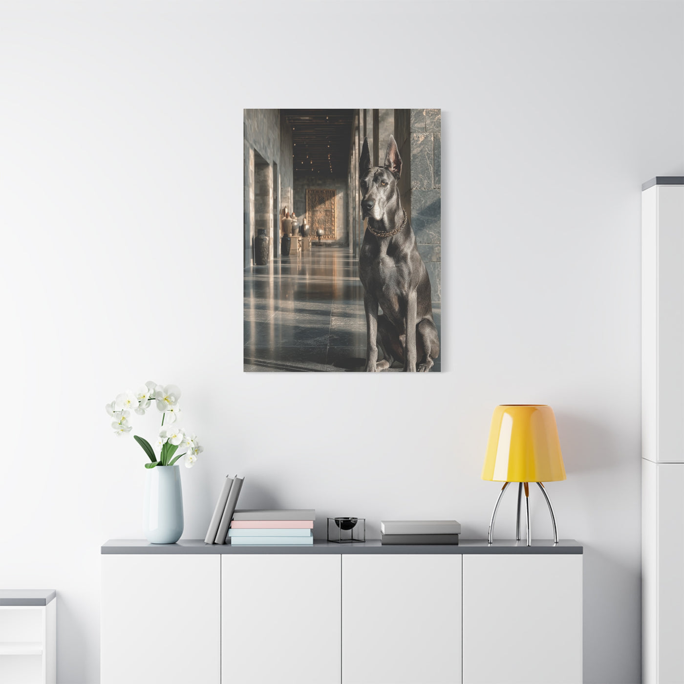 Great Dane Modern Architectural Portrait Wall Art & Canvas Print