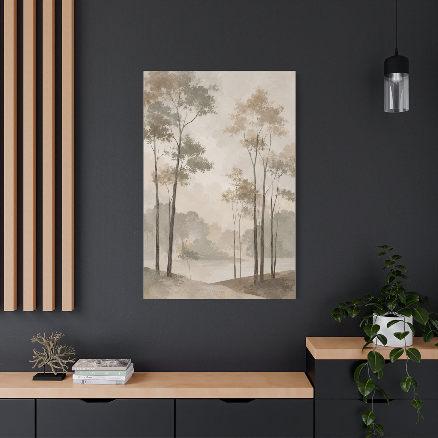Japandi Minimal Tree Landscape Trees Wall Art & Canvas Print