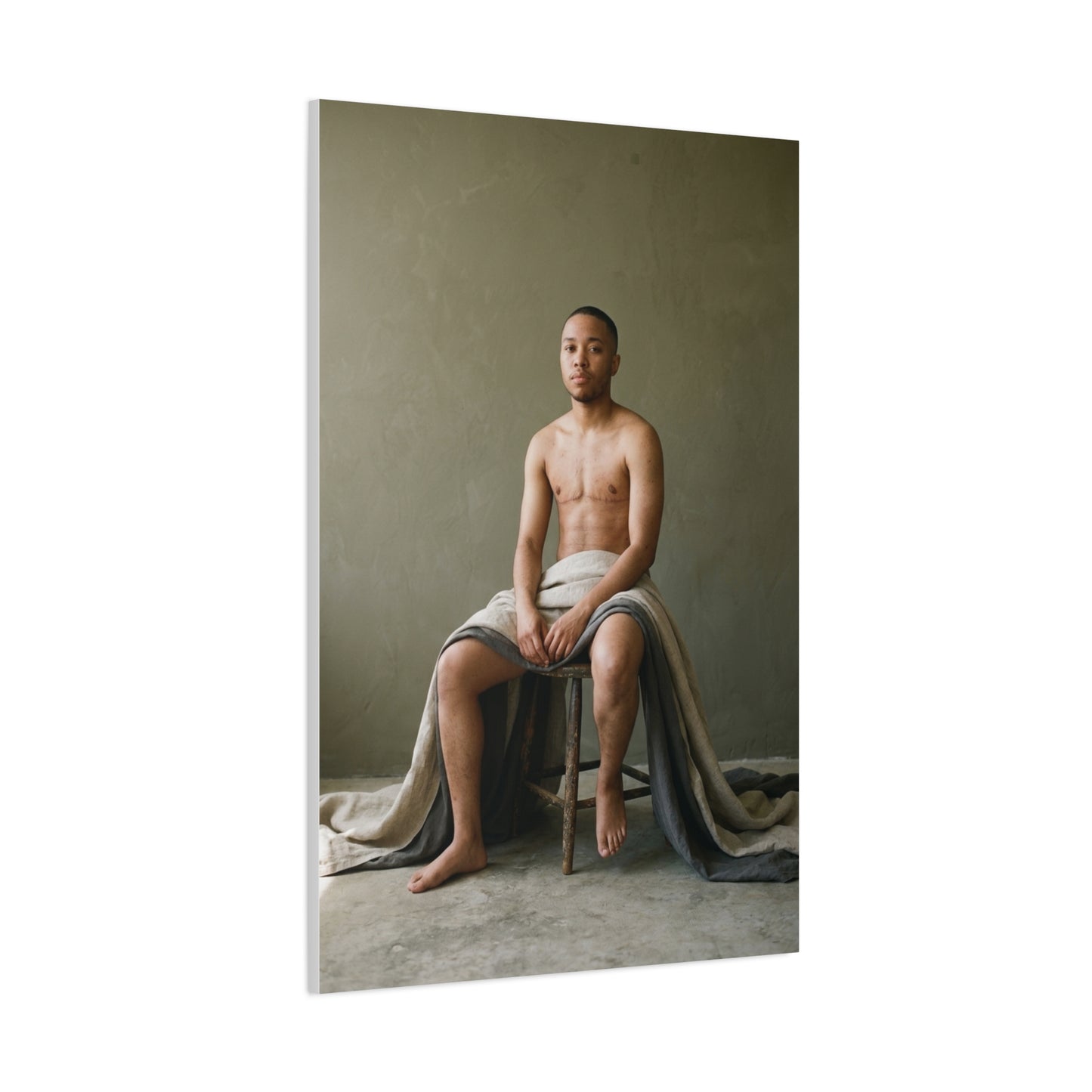 Contemporary Male Nude Portrait Wall Art & Canvas Print
