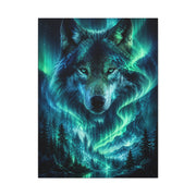 Aurora Spirit Wolf Cosmic Landscape Wall Art & Canvas Print